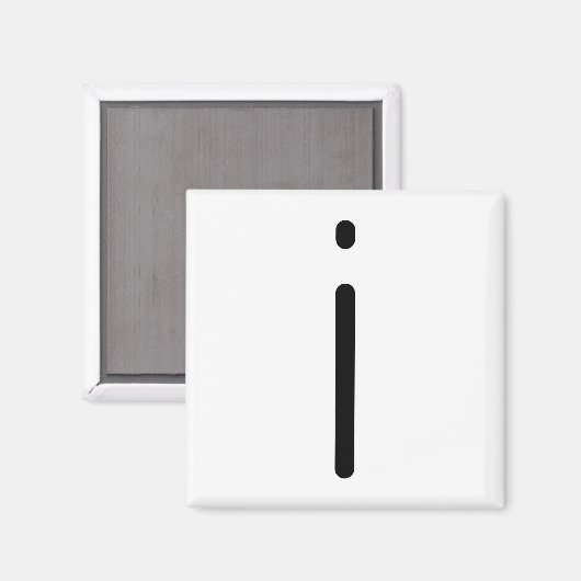 Letter Title "i" Magnet (Vorderseite/Rückseite)