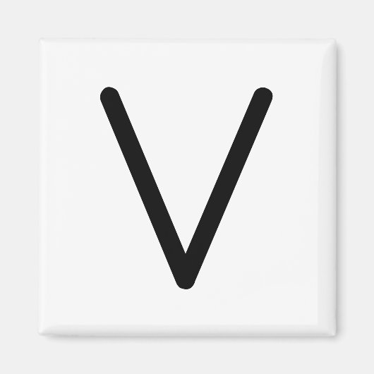 Letter Title "v" Magnet (Vorne)