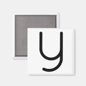 Letter Title "y" Magnet (Vorderseite/Rückseite)