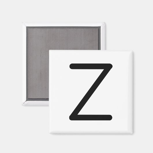 Letter Title "z" Magnet (Vorderseite/Rückseite)