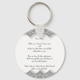 “Letter to Jesus” Round Keychain Schlüsselanhänger