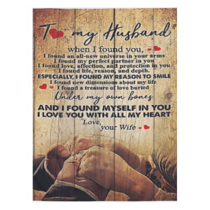 Letter To My Husband, Cute Family Gift Tischdecke