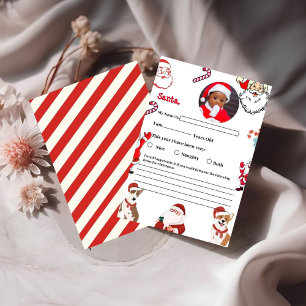 Letter To santa Kids Christmas Wunschkarte Einladung