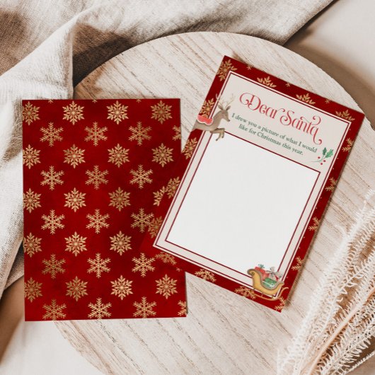 Letter to Santa Template. Bildvorlage gezeichnet Einladung