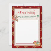 Letter to Santa Template. Bildvorlage gezeichnet Einladung (Vorderseite)