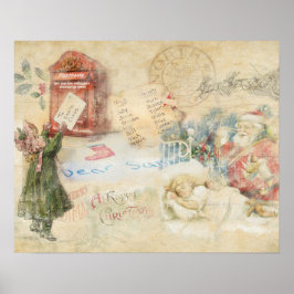 "Letter to Santa" Weihnachtsgebäck Poster