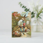 Letter to The Easter Bunny Feiertagspostkarte (Stehend Vorderseite)