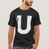 Letter U Alphabet Initial Monogram T-Shirt (Vorderseite)