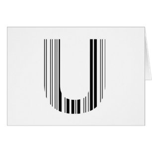 LETTER U BAR CODE Erstes erstes Barcode-Muster