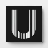 LETTER U BAR CODE Erstes erstes Barcode-Muster Fotoplatte (Vorderseite)