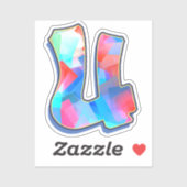 Letter U - Color Mix Aufkleber (Blatt)