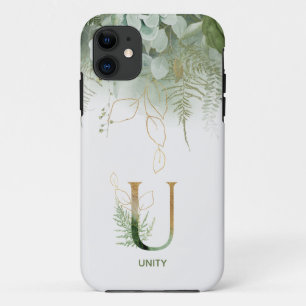 Letter U Elegant Fern & Succulent Case-Mate iPhone Hülle