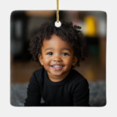 Letter U Elegant Monogram Christmas Ornament (Rückseite)