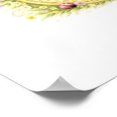 Letter U Gold Spring Nature Monogram Squirrel Kids Poster (Ecke)