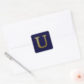 Letter U Gold Square Sticker (Umschlag)