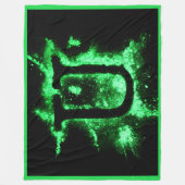 Letter U Green Hauptstadt Alphabet Fleecedecke (Vorderseite)