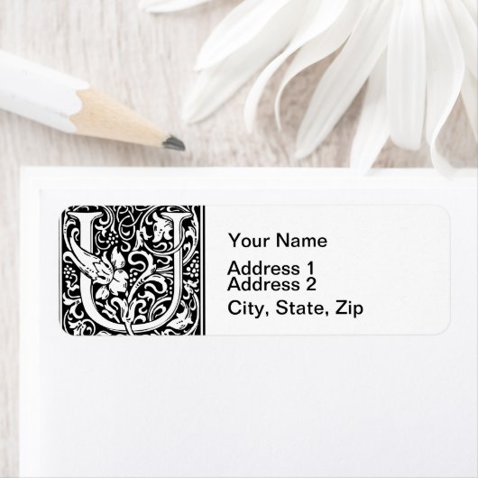 Letter U Medieval Monogram Art Nouveau (Insitu)