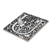 Letter U Medieval Monogram Art Nouveau Fliese (Seite)