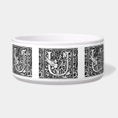Letter U Medieval Monogram Art Nouveau Napf (Links)