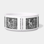 Letter U Medieval Monogram Art Nouveau Napf (Rückseite)