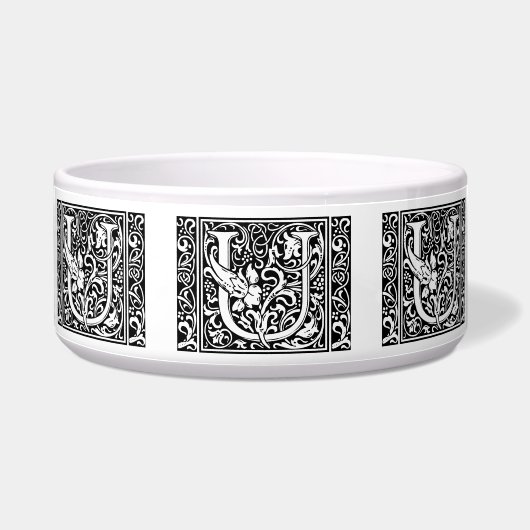 Letter U Medieval Monogram Art Nouveau Napf (Rechts)