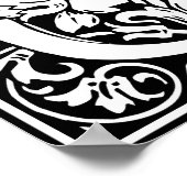 Letter U Medieval Monogram Art Nouveau Poster (Ecke)