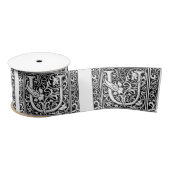 Letter U Medieval Monogram Art Nouveau Satinband (Spule)