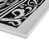 Letter U Medieval Monogram Art Nouveau Schneidebrett (Ecke)