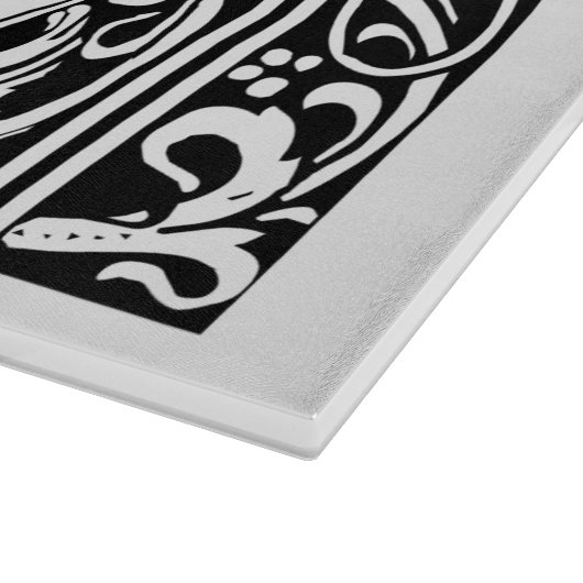 Letter U Medieval Monogram Art Nouveau Schneidebrett (Ecke)