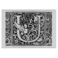Letter U Medieval Monogram Art Nouveau
