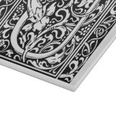 Letter U Medieval Monogram Art Nouveau Schneidebrett (Ecke)