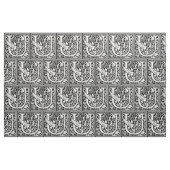 Letter U Medieval Monogram Art Nouveau Stoff (Fat Quarter (45,7 x 55,9 cm))