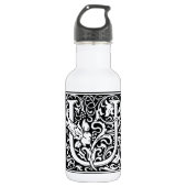 Letter U Medieval Monogram Art Nouveau Trinkflasche (Vorderseite)