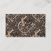 Letter U Medieval Monogram Art Nouveau Visitenkarte (Rückseite)