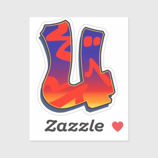 Letter U - Night Sky Aufkleber (Blatt)