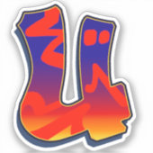 Letter U - Night Sky Aufkleber (Vorderseite)