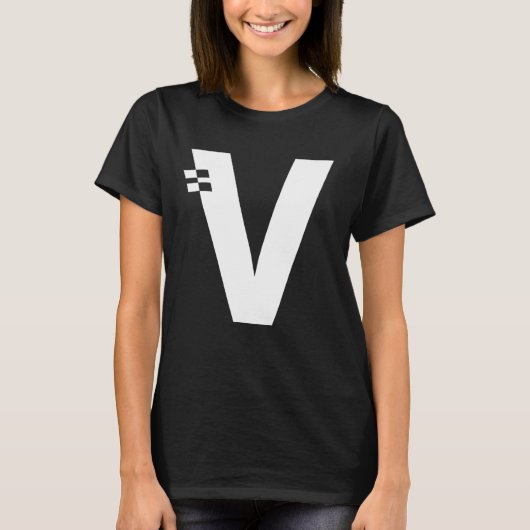 Letter V Alphabet Initial Monogram T-Shirt (Vorderseite)