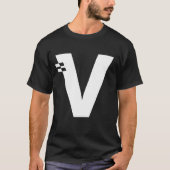 Letter V Alphabet Initial Monogram T-Shirt (Vorderseite)
