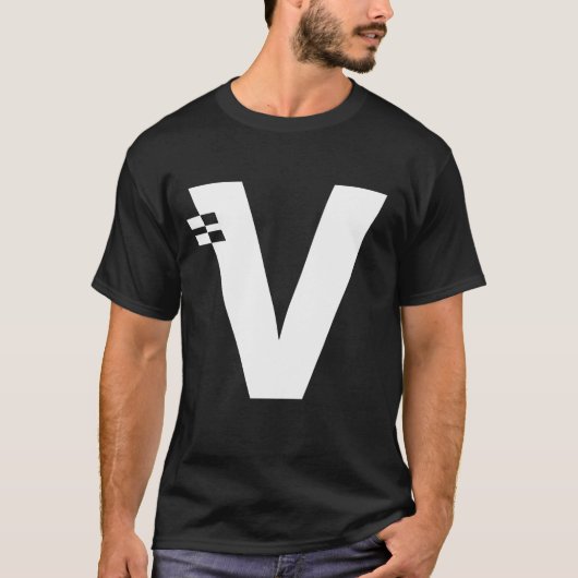 Letter V Alphabet Initial Monogram T-Shirt (Vorderseite)