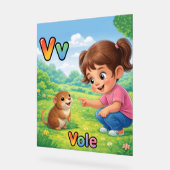 Letter V Alphabet Poster – V is for Vole (Winkel)