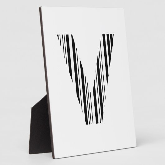 LETTER V BAR CODE Erstes erstes Barcode-Muster Fotoplatte (Seite)