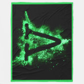 Letter V Green Hauptstadt Alphabet Fleecedecke (Vorderseite)