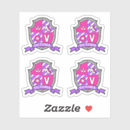 Letter V individuelle Name Victoria Adler Ritter W Aufkleber