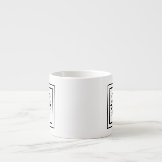 Letter V Monogram Espresso Tasse (Vorderseite)