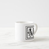 Letter V Monogram Espresso Tasse (Vorderseite Rechts)
