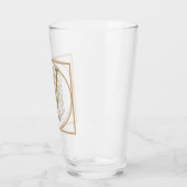 LETTER V MONOGRAM Schöne Hochzeit Neues Zuhause-Ge Glas (Links)