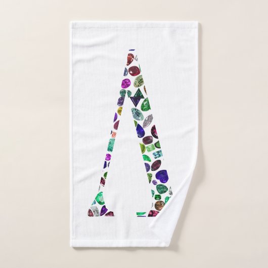 Letter V Monogramm Badhandtuch Set (Handtuch)