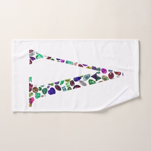 Letter V Monogramm Badhandtuch Set (Handtuch)