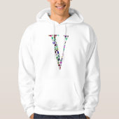 Letter V Monogramm Hoodie (Vorderseite)