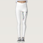 Letter V Monogramm Leggings (Vorderseite)